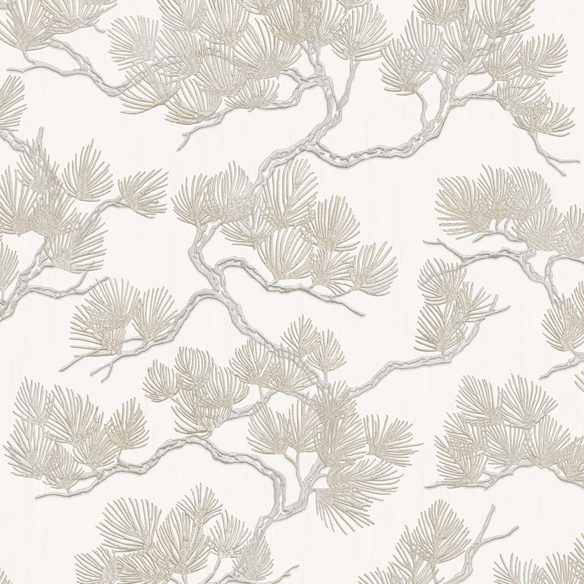 Designs Direct Embroidered Pine Tree Wallpaper